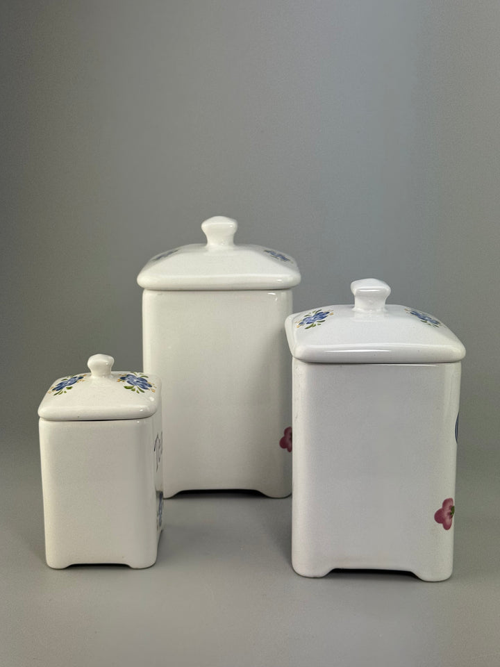 Set barattoli da cucina in ceramica portoghese Tea Coffee Sugar