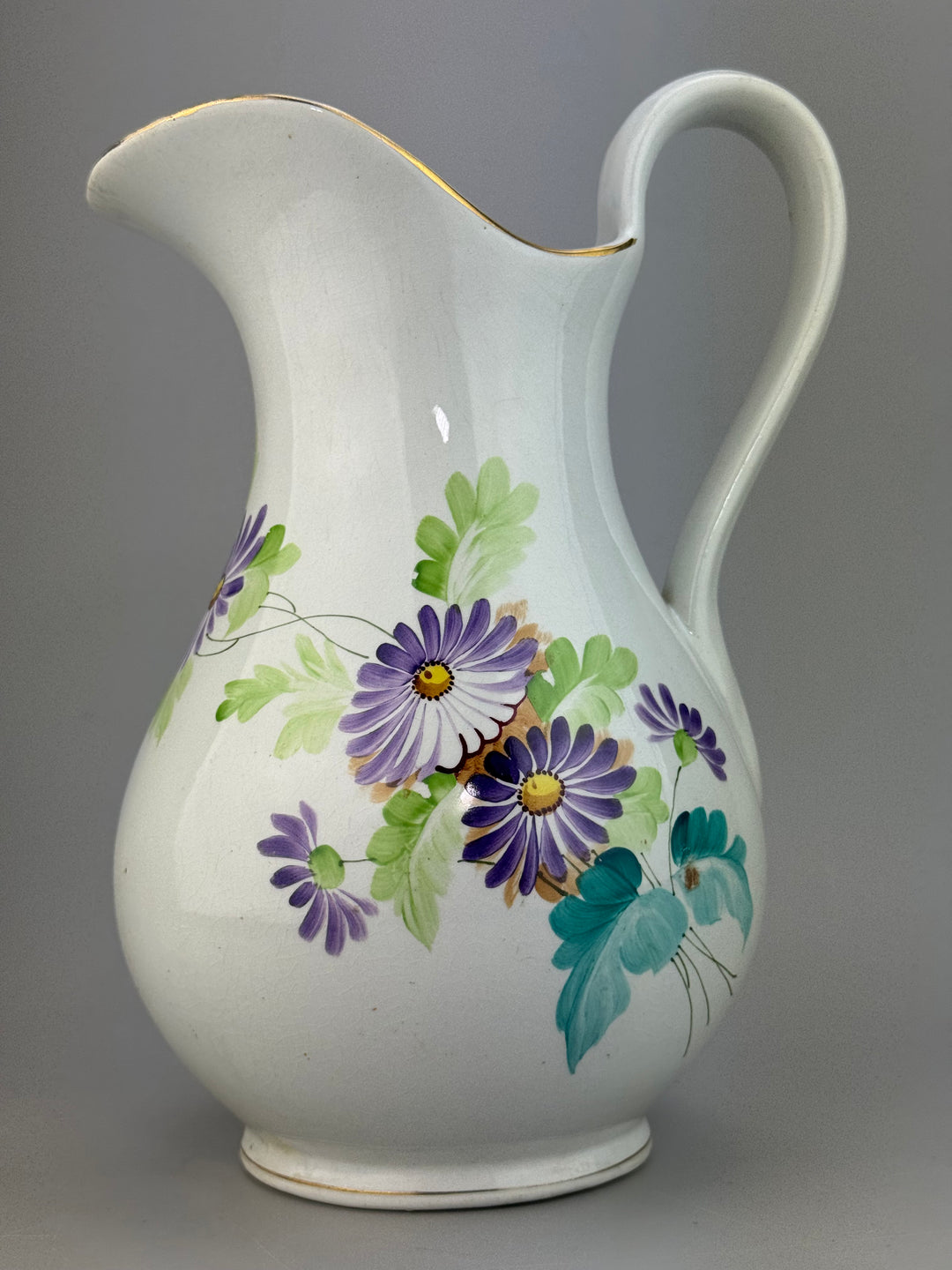 Brocca in ceramica dipinta a mano Società Ceramica Lombarda Milano