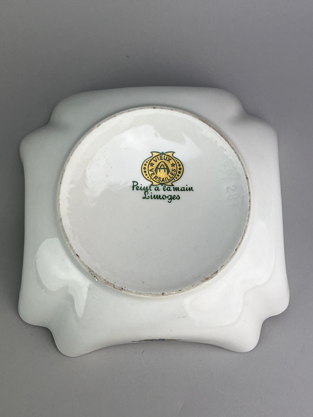 Svuotatasche in porcellana decorata stile Limoges, anni '50