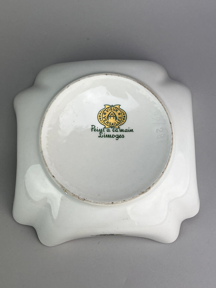 Svuotatasche in porcellana decorata stile Limoges, anni '50