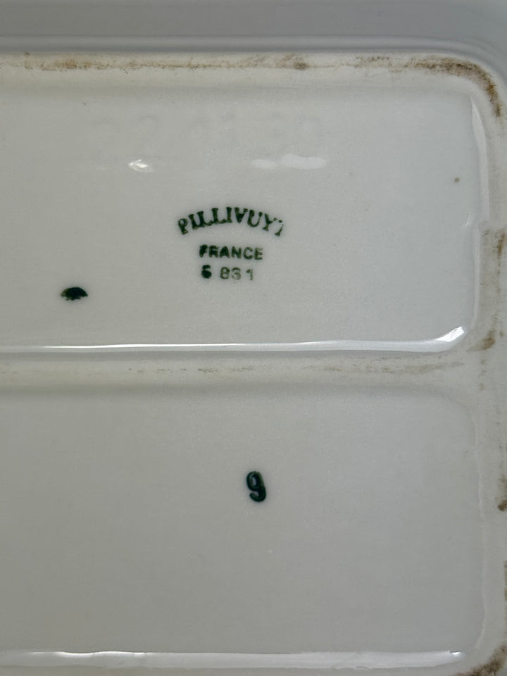 Piatto porta asparagi in porcellana Pillivuyt Francia