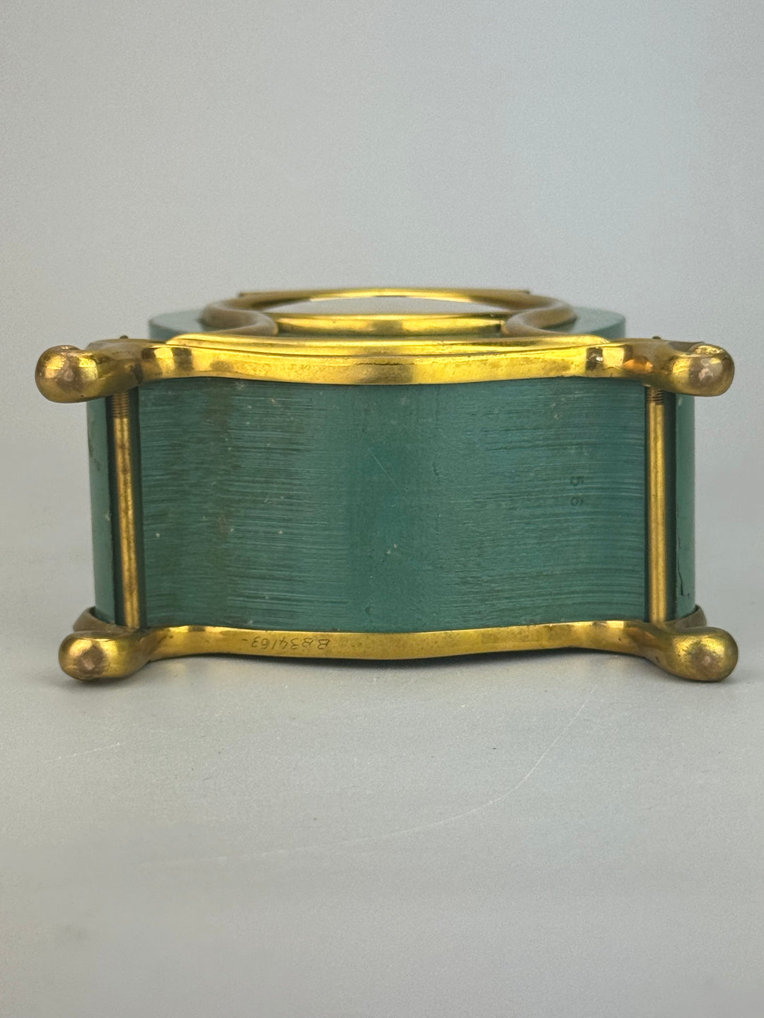Orologio da Tavolo Luxor Swiss Made Verde e Oro Stile Rococò Vintage