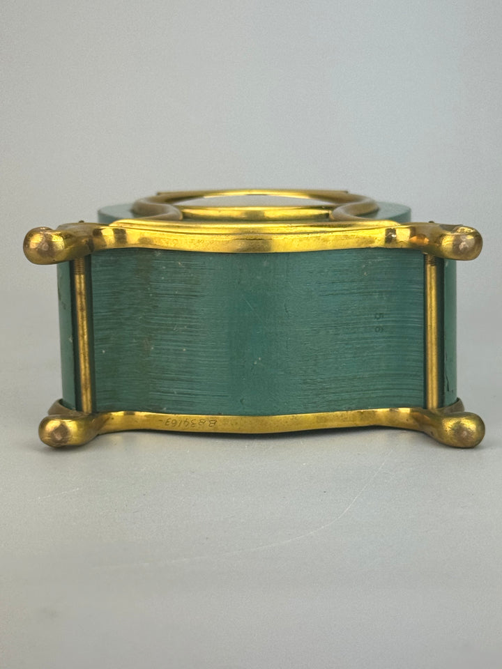 Orologio da Tavolo Luxor Swiss Made Verde e Oro Stile Rococò Vintage
