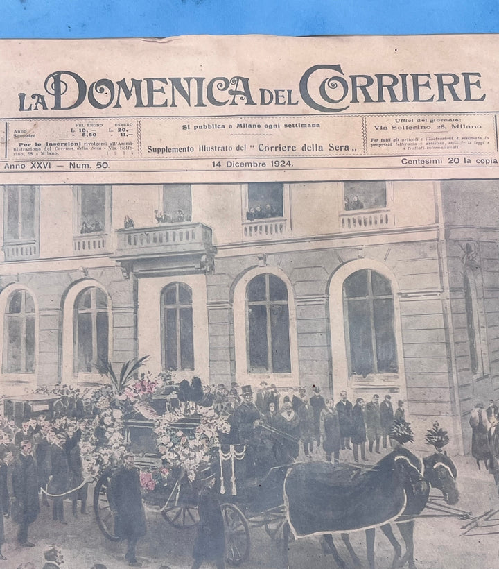 Rivista "La Domenica del Corriere" incorniciata