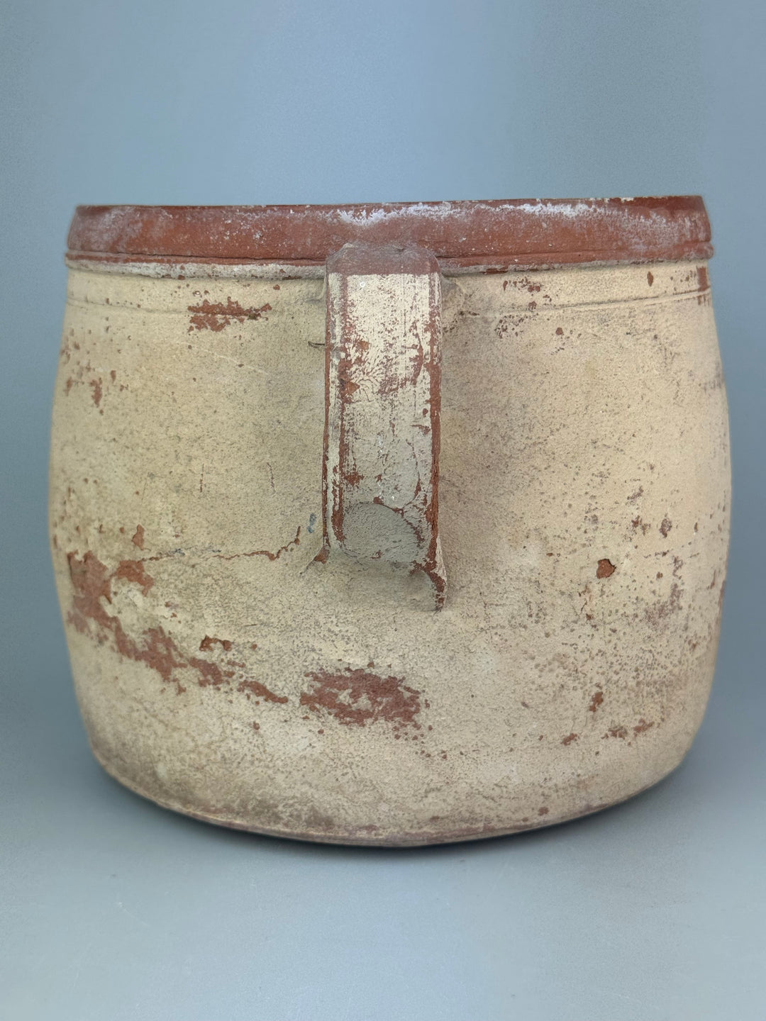 Contenitore rustico vintage in terracotta con due manici