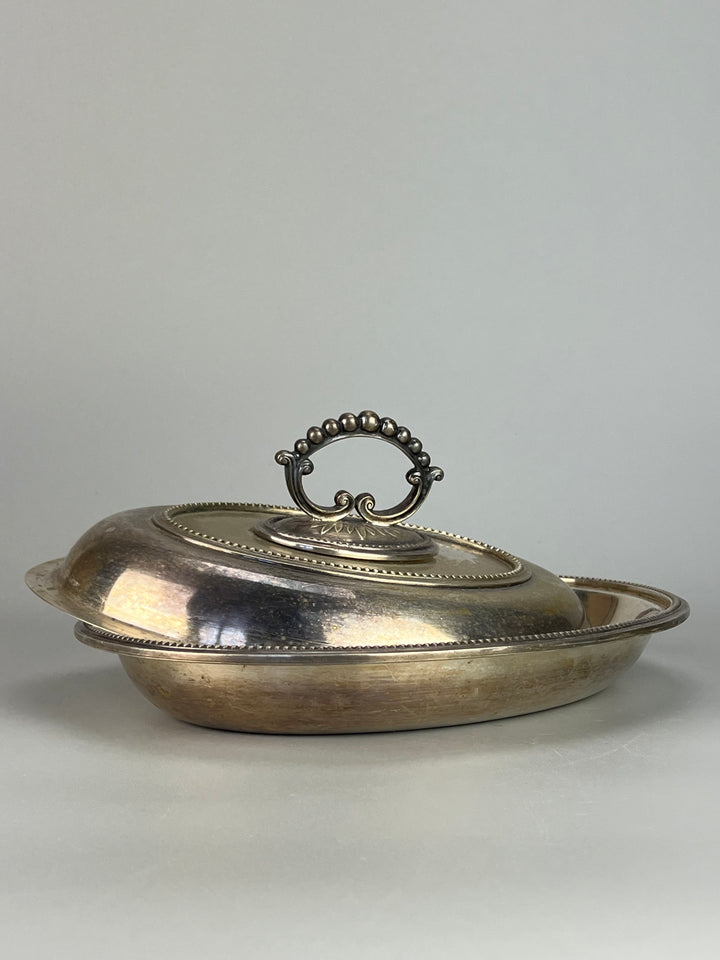 Legumiera silverplated lavorato vintage