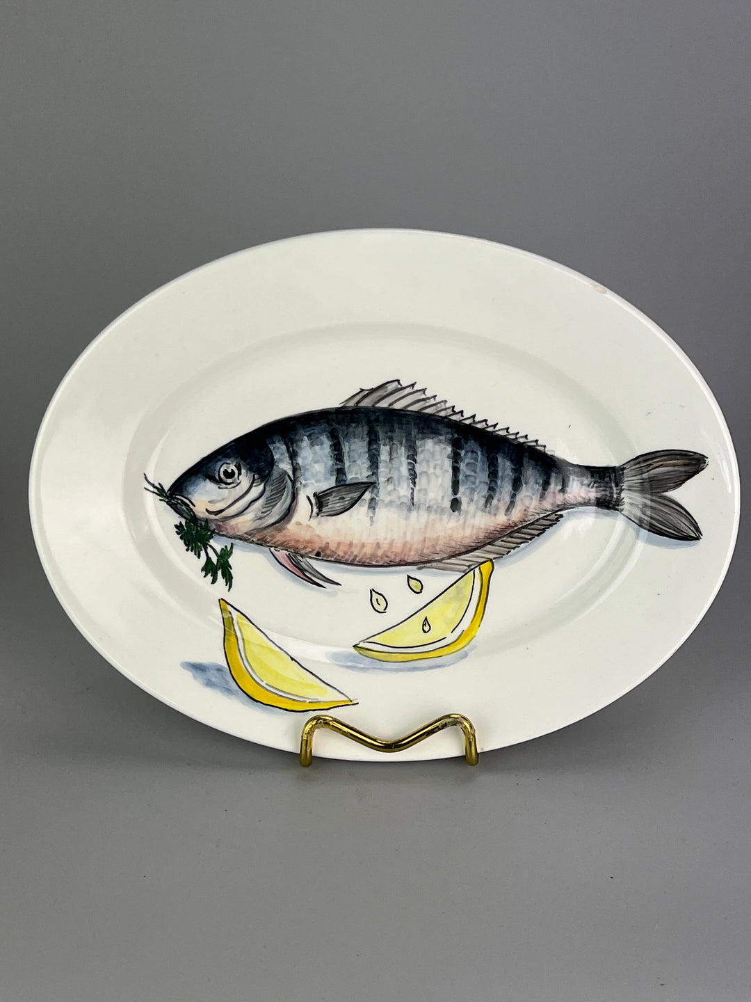 Set di 12 Piatti da Portata in Ceramica – M.G. Occelli – Decori Marini Diversi