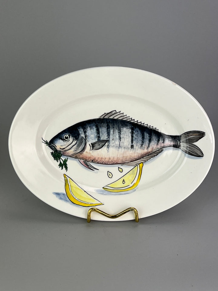 Set di 12 Piatti da Portata in Ceramica – M.G. Occelli – Decori Marini Diversi