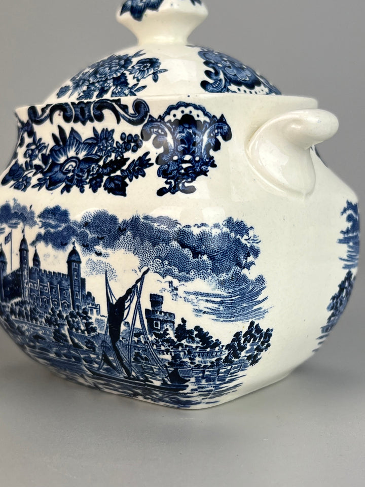 Zuccheriera Wedgwood decoro "Royal Home of Britain"