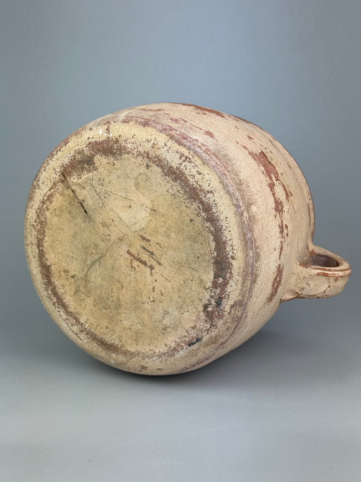 Contenitore rustico vintage in terracotta con due manici