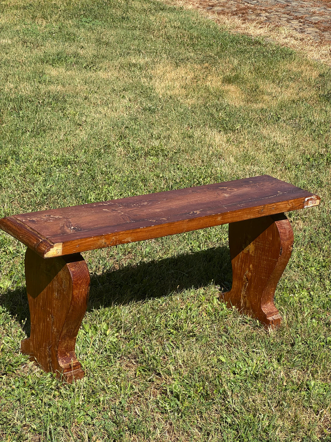 Panche rustiche in legno massello vintage