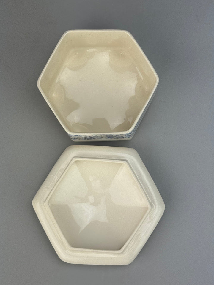 Scatola ceramica Mason's decoro floreale Stratford vintage