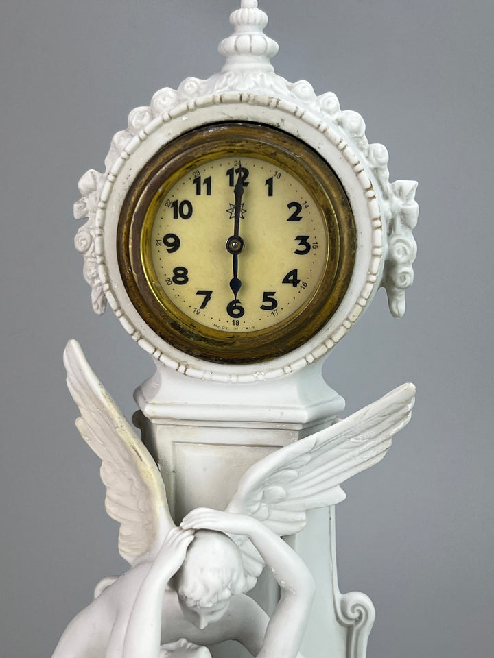 Orologio da Mensola in Biscuit – Scultura “Amore e Psiche” – Junghans (Germania)