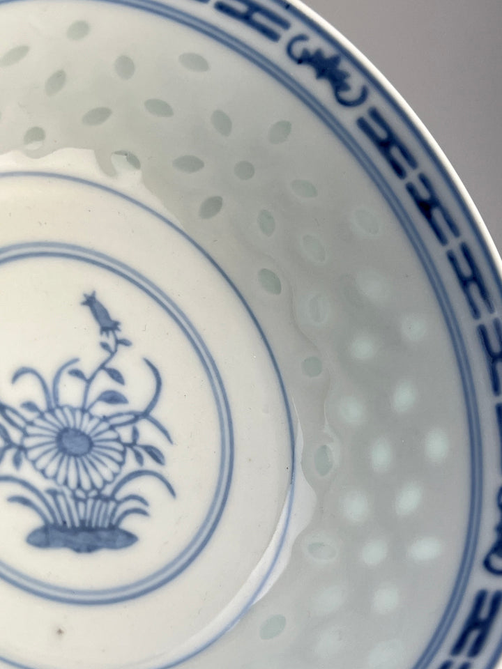 Set di 10 ciotoline cinesi chicco di riso in porcellana vintage