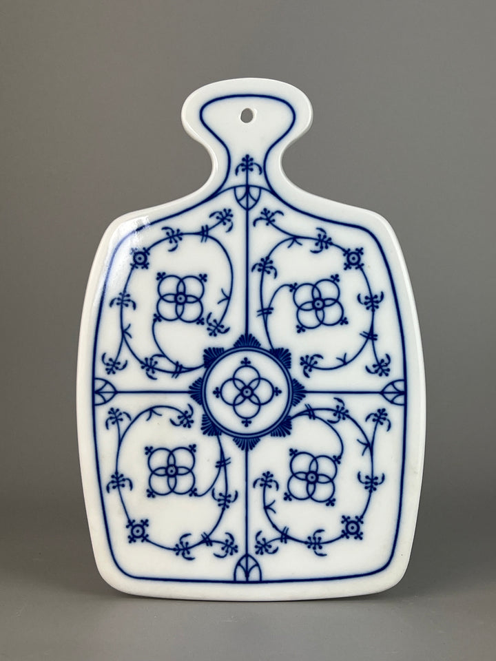 Tagliere in porcellana decoro blu