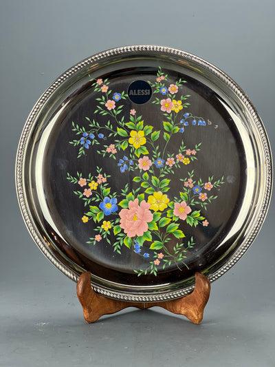 Vassoio acciaio inox Alessi fiori