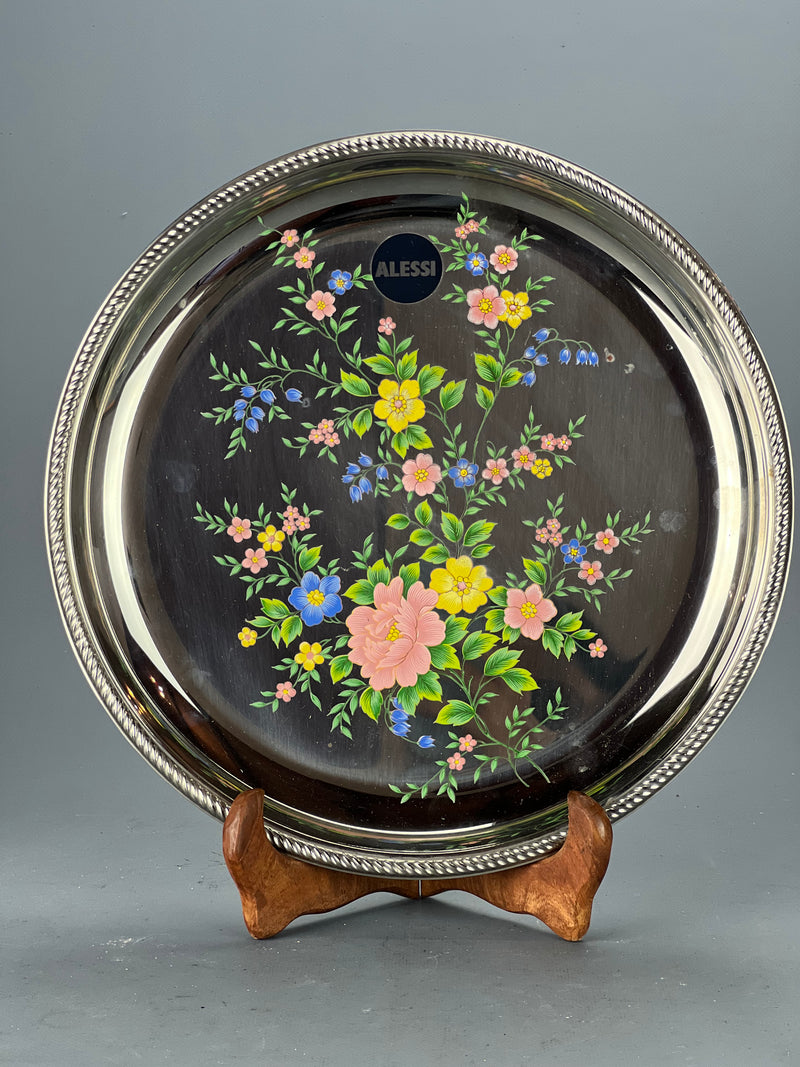 Vassoio acciaio inox Alessi fiori