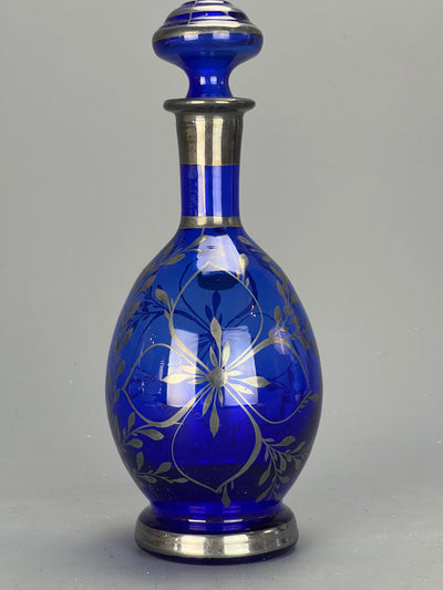 Bottiglia rosolio blu argento