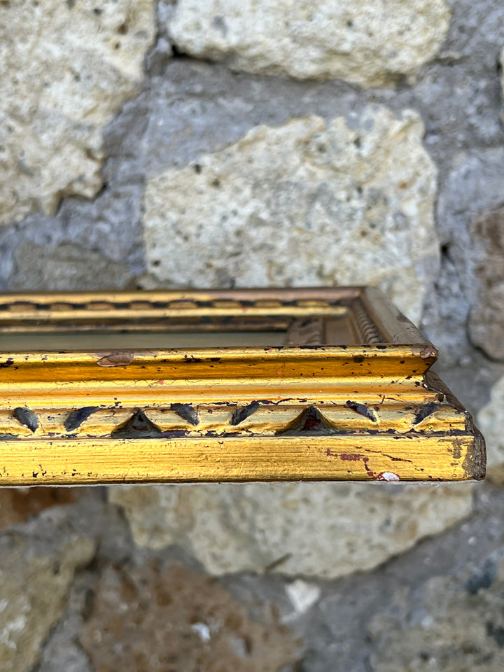 Quadro olio su tela con cornice dorata intagliata