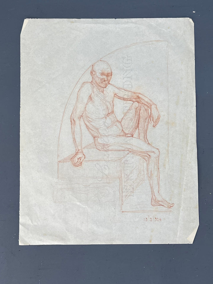 Nudo maschile accademico anni '30