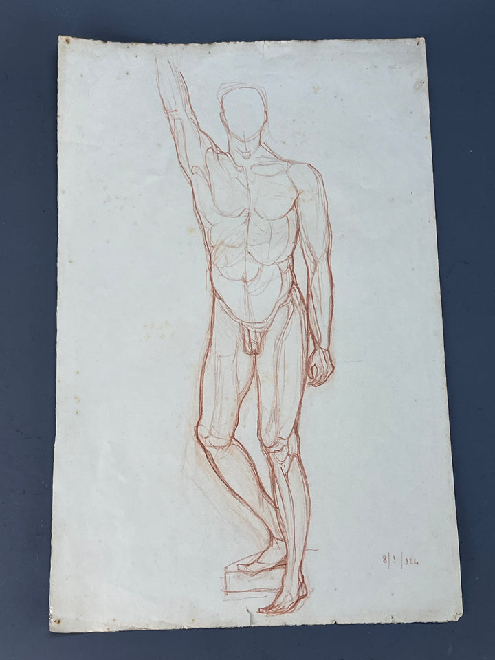 Nudo maschile accademico anni '30
