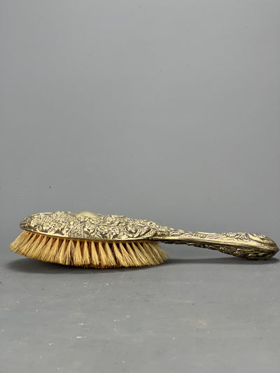 Spazzola silverplate decoro floreale vintage