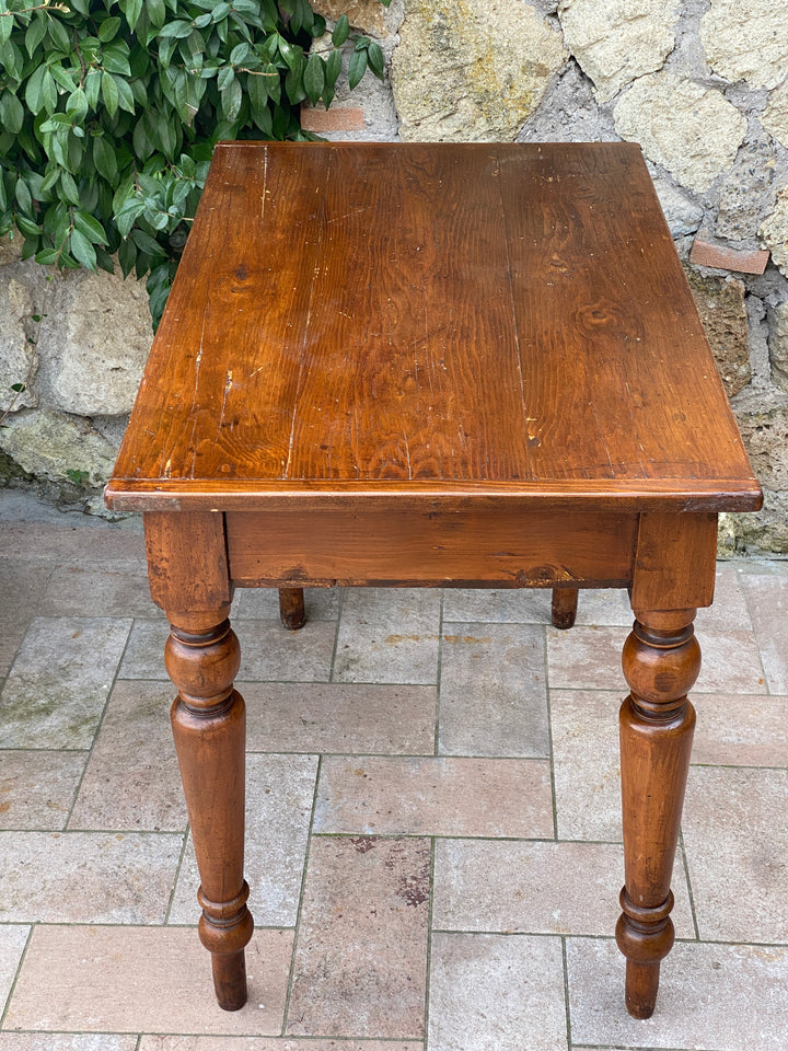 Tavolo Scrittoio rustico legno piano apribile