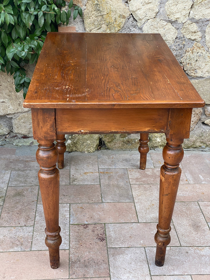 Tavolo Scrittoio rustico legno piano apribile