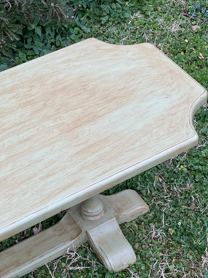 Tavolino da Salotto in Legno Massello – Verde Salvia