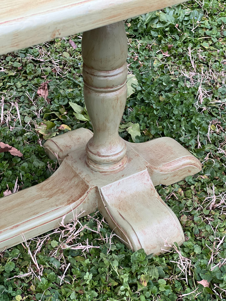 Tavolino da Salotto in Legno Massello – Verde Salvia