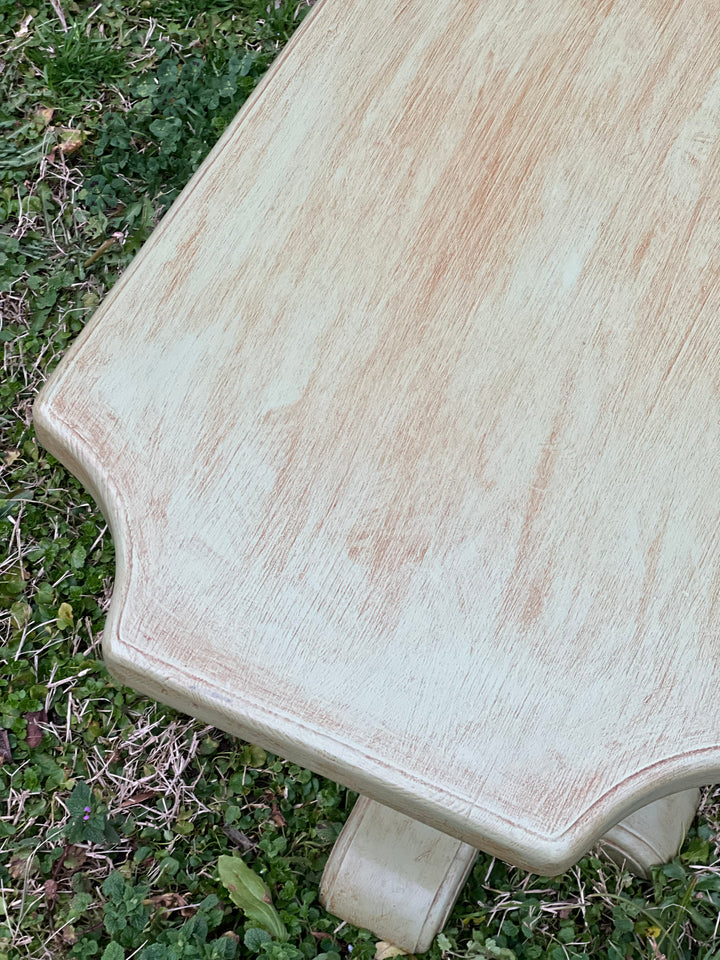 Tavolino da Salotto in Legno Massello – Verde Salvia