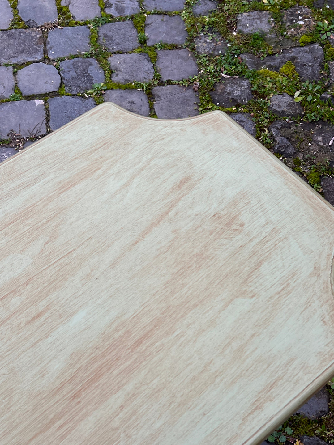 Tavolino da Salotto in Legno Massello – Verde Salvia