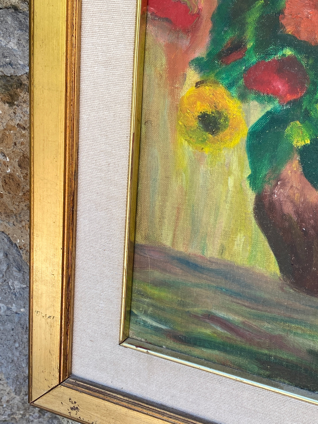 Quadro olio su tela bouquet