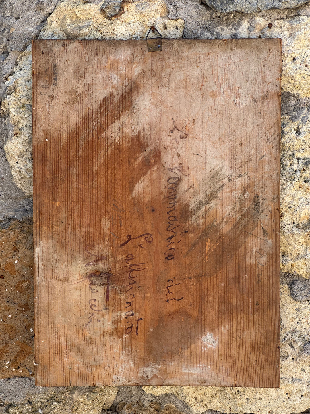 Quadro Antico Olio su Tavola Firmato Brancaccio 1887