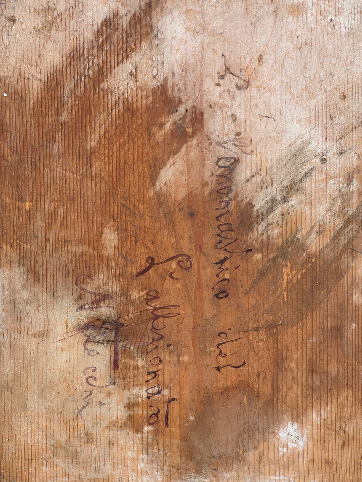 Quadro Antico Olio su Tavola Firmato Brancaccio 1887