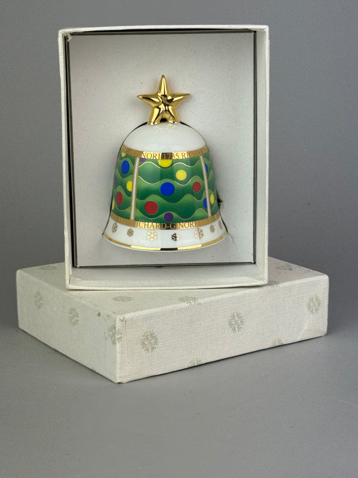 Campanella natalizia Richard Ginori “Christmas Time” in porcellana con scatola originale