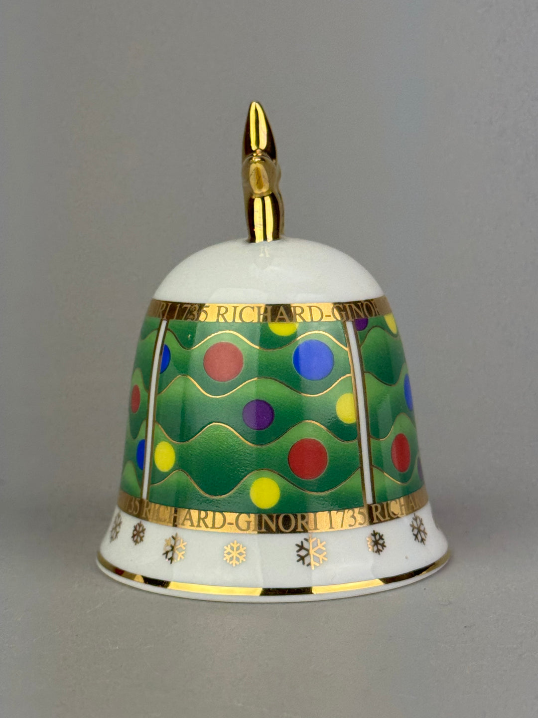 Campanella natalizia Richard Ginori “Christmas Time” in porcellana con scatola originale
