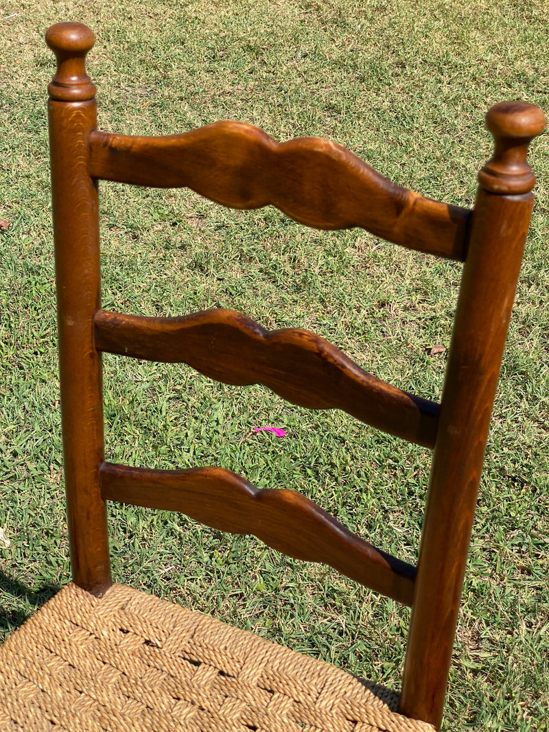 Set Quattro sedie legno paglia Salvarani anni &