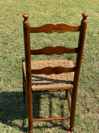 Set Quattro sedie legno paglia Salvarani anni '60