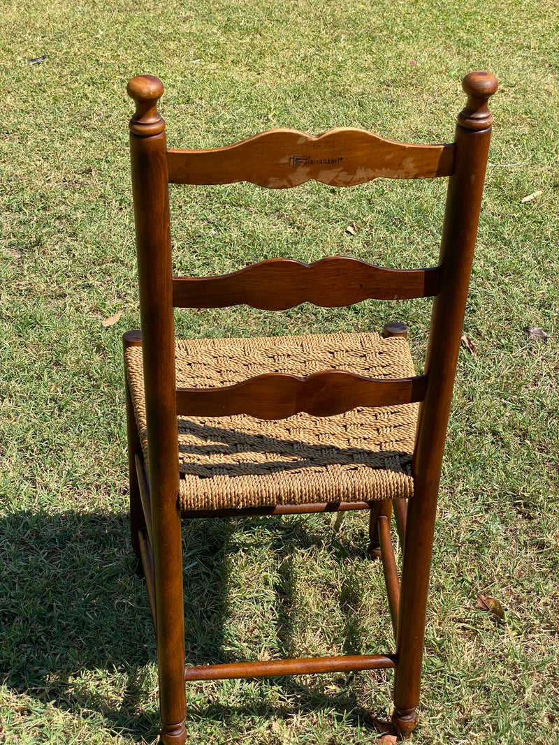 Set Quattro sedie legno paglia Salvarani anni &