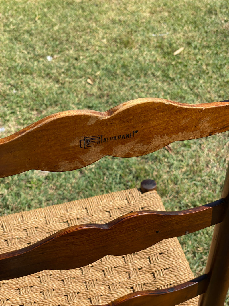 Set Quattro sedie legno paglia Salvarani anni &