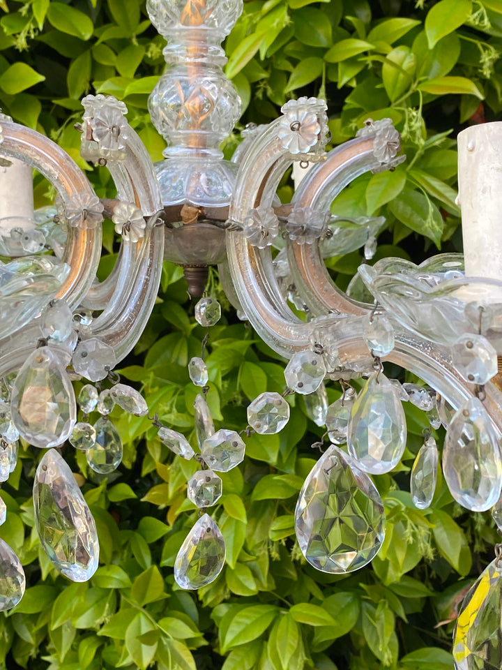 Lampadario vetro stile Maria Teresa