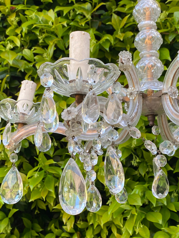 Lampadario vetro stile Maria Teresa