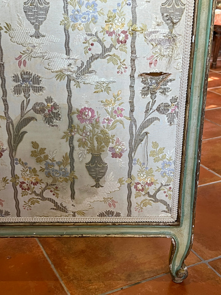 Paravento francese primi Novecento stoffa