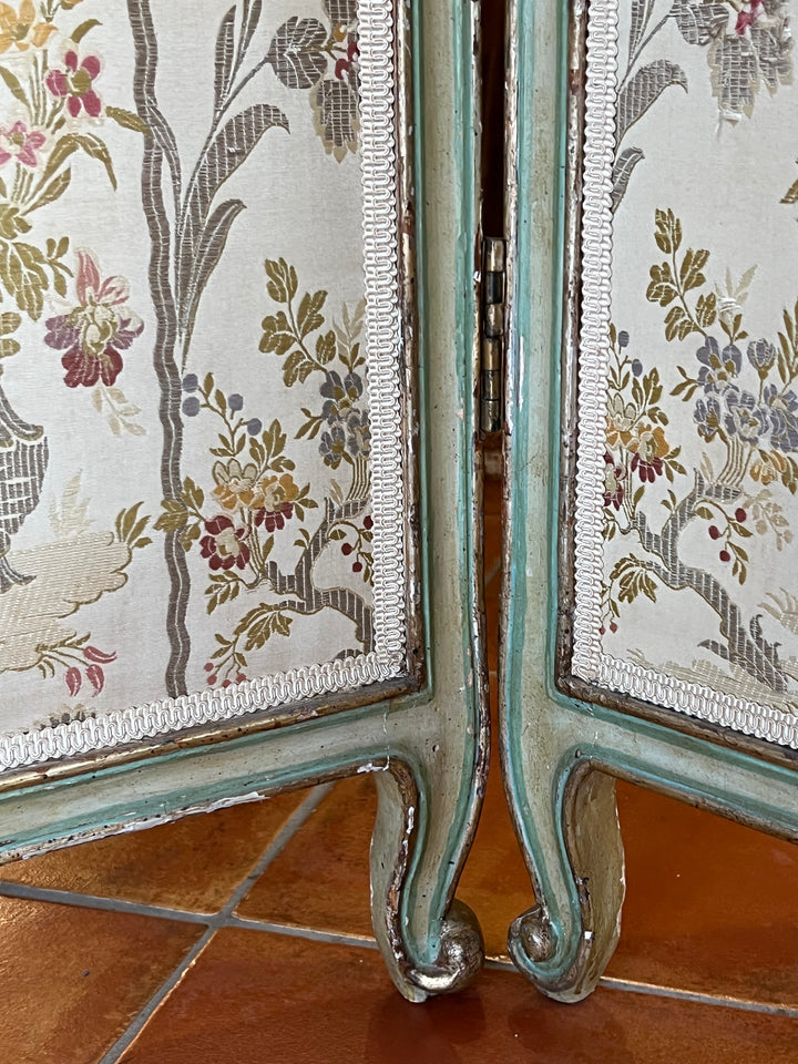 Paravento francese primi Novecento stoffa