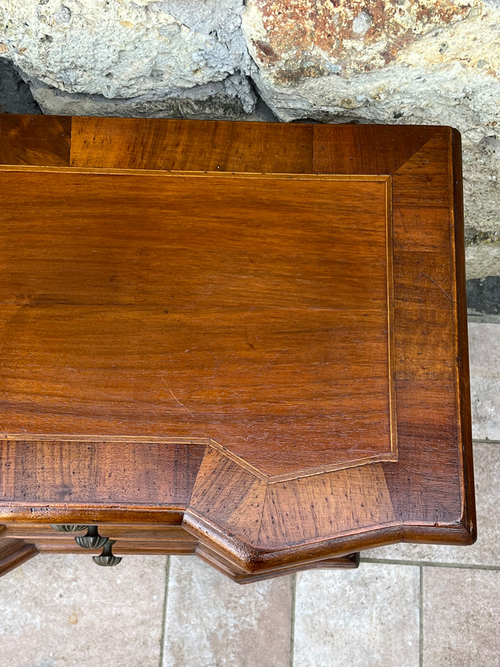 Cassettiera legno decoro intarsiato
