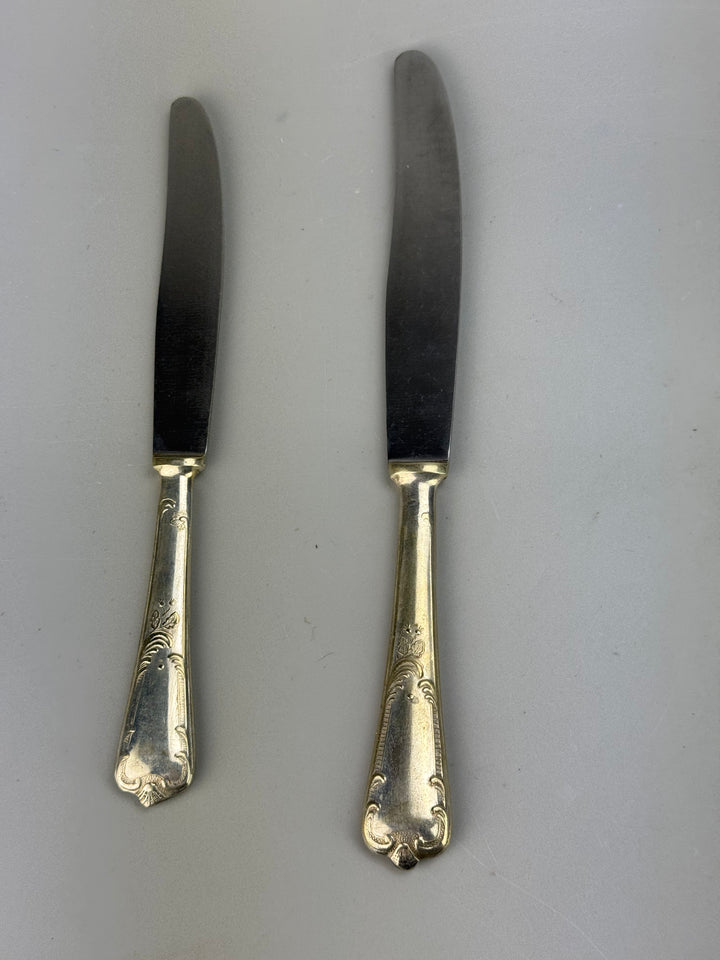 Servizio di posate vintage silverplate per 6 persone con posate da servizio