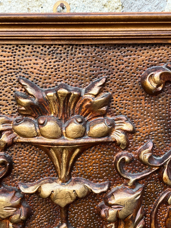 Quadro legno decoro intarsiato