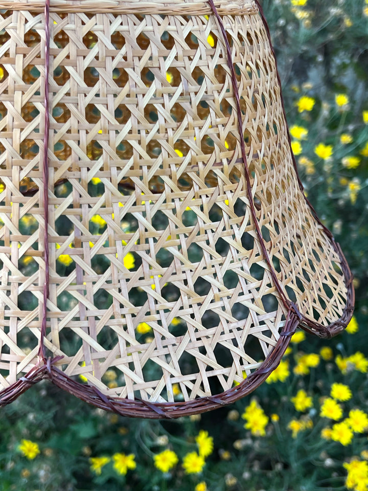 Lampadario cappello paglia vienna vintage