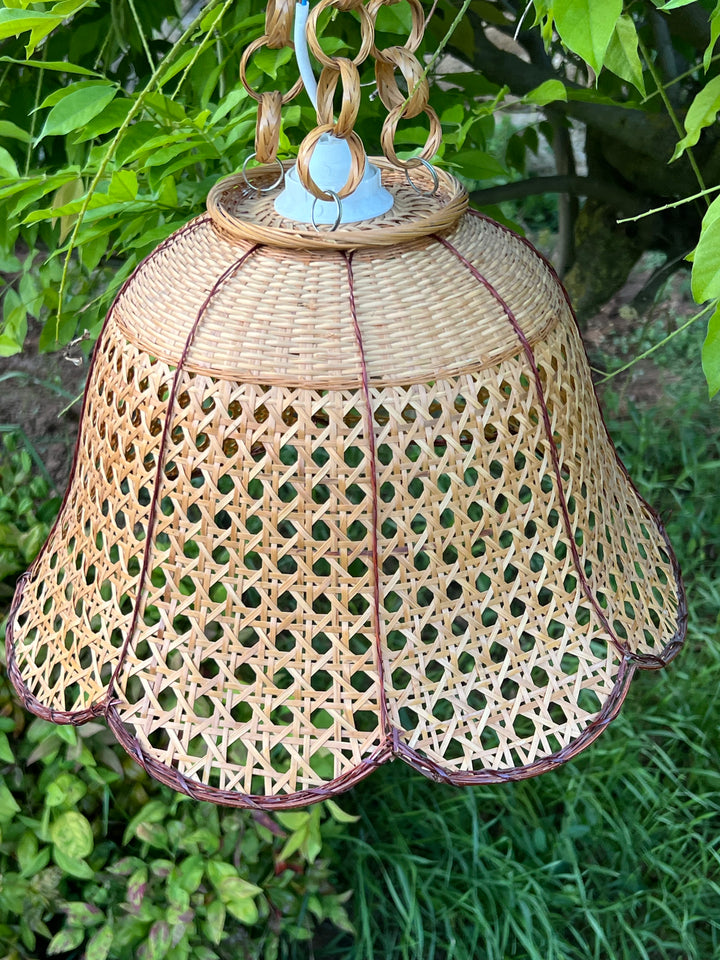 Lampadario cappello paglia vienna vintage